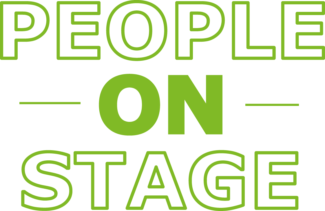 People on stage logo